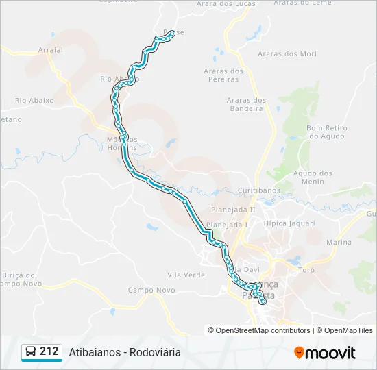 212 Bus Line Map