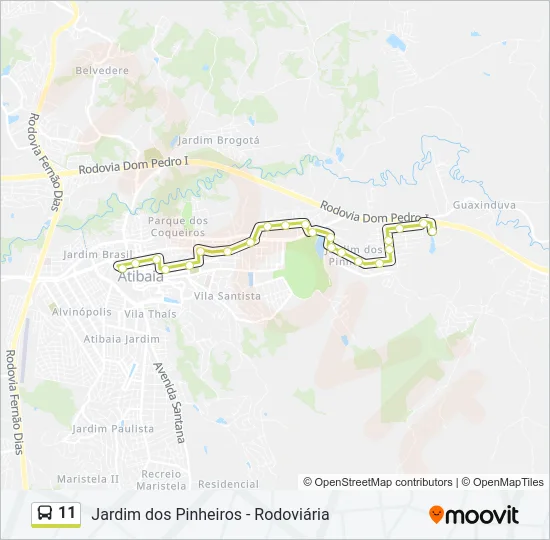 11 Bus Line Map