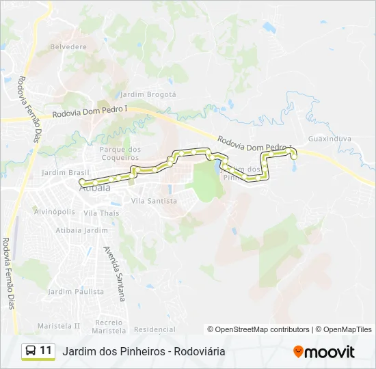 11 Bus Line Map