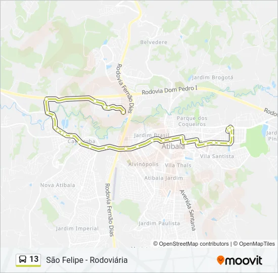 13 Bus Line Map