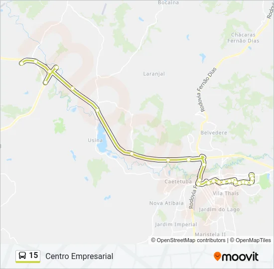 15 Bus Line Map