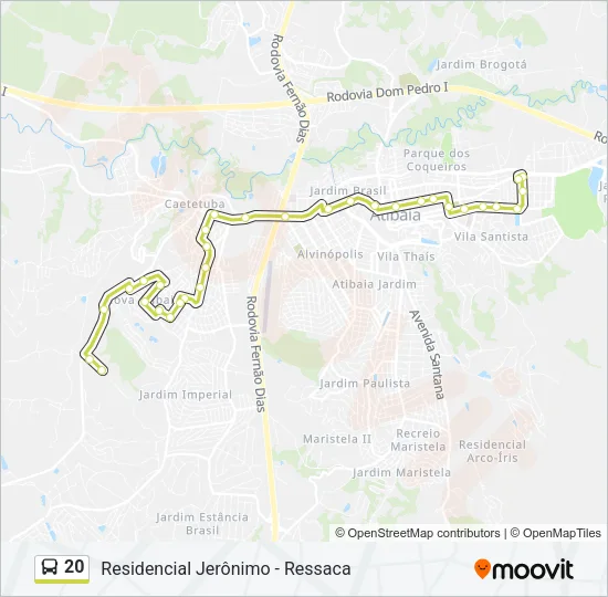 20 Bus Line Map