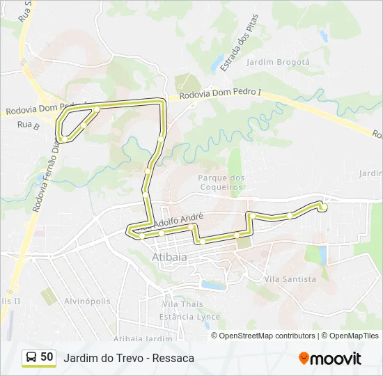 50 Bus Line Map