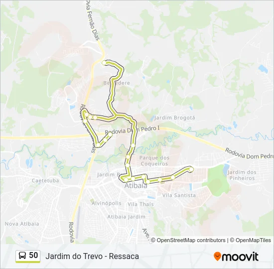 50 Bus Line Map