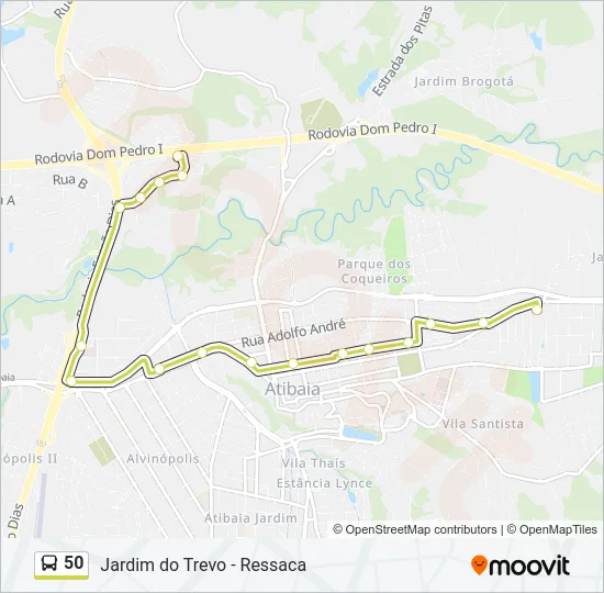 50 Bus Line Map