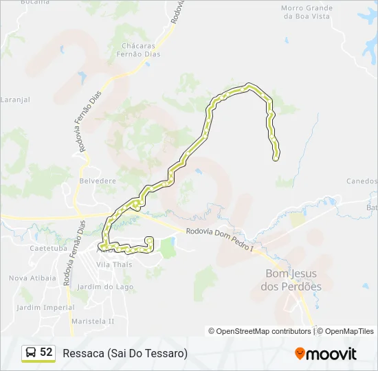 52 Bus Line Map