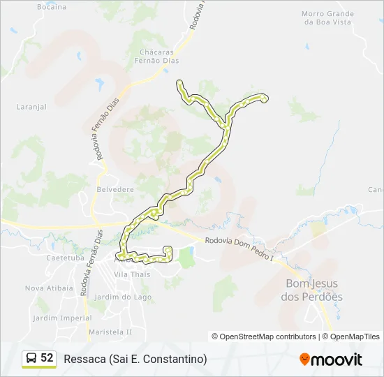 52 Bus Line Map
