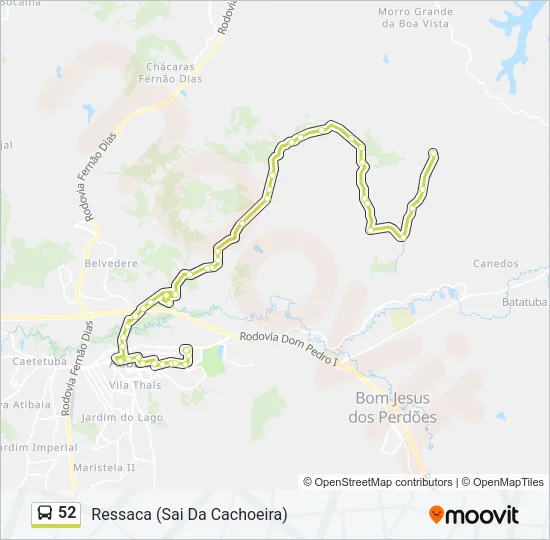 52 Bus Line Map