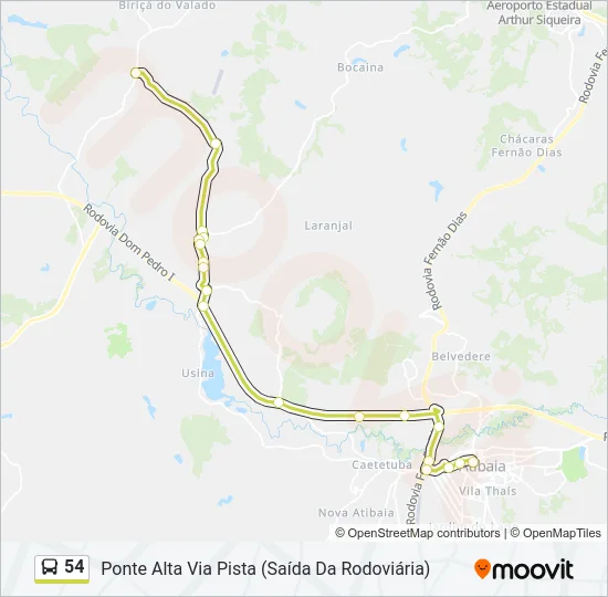 54 Bus Line Map