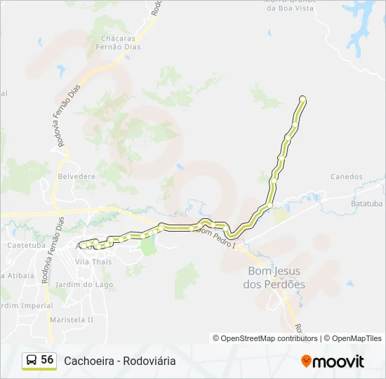 56 Bus Line Map