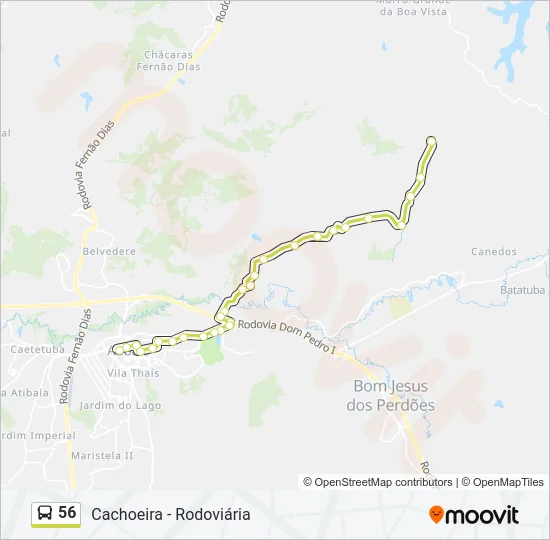 56 Bus Line Map