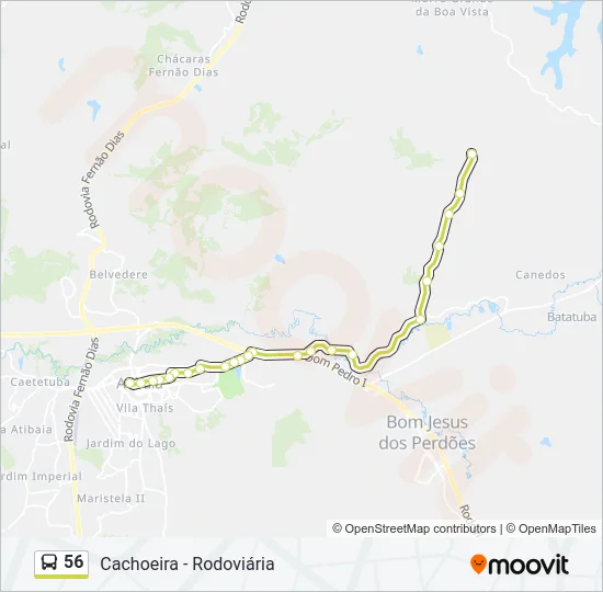 56 Bus Line Map