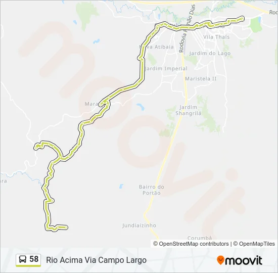 58 Bus Line Map