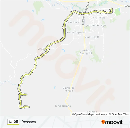 58 Bus Line Map