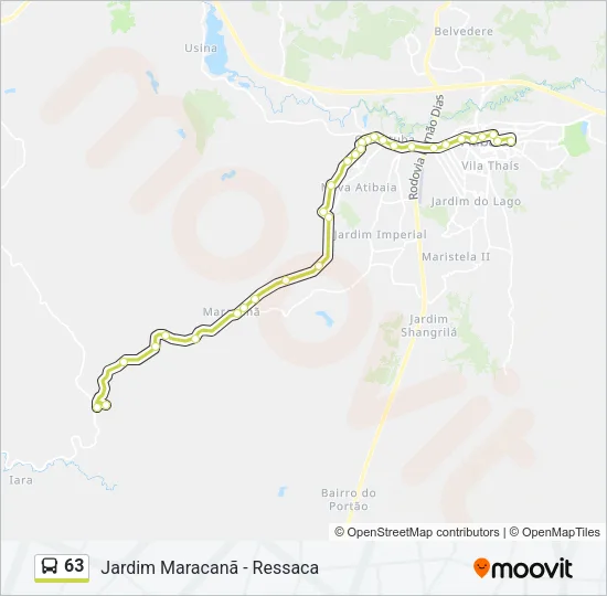 63 Bus Line Map
