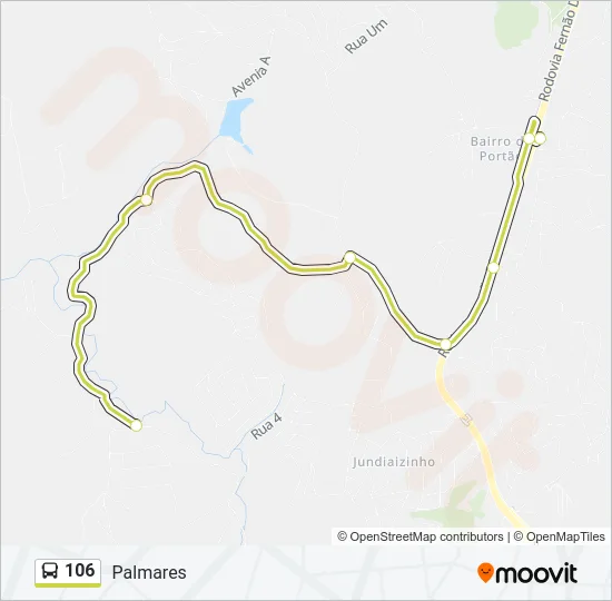 106 Bus Line Map