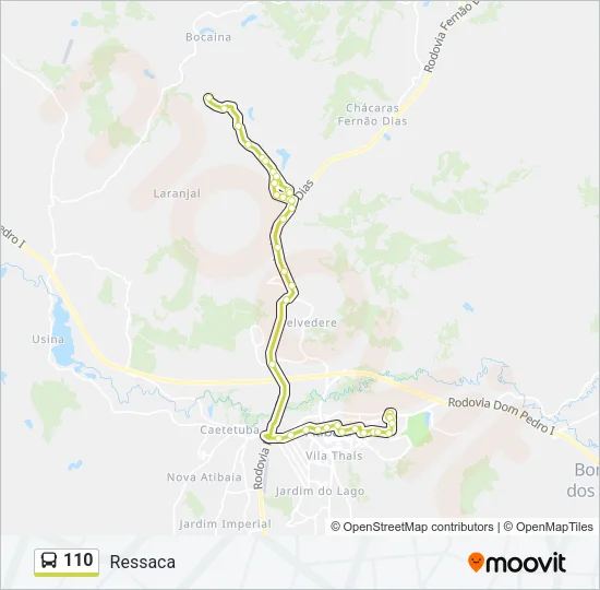 110 Bus Line Map