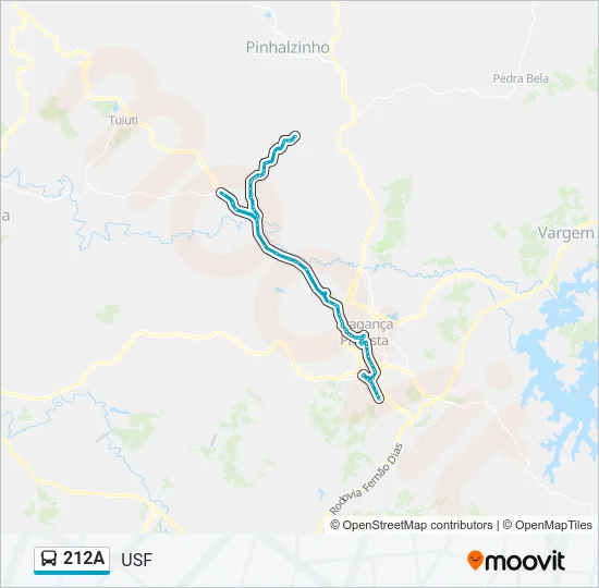 212A Bus Line Map
