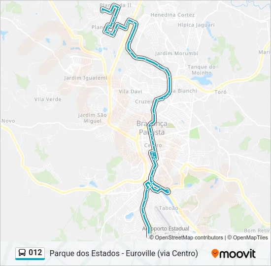 012 Bus Line Map