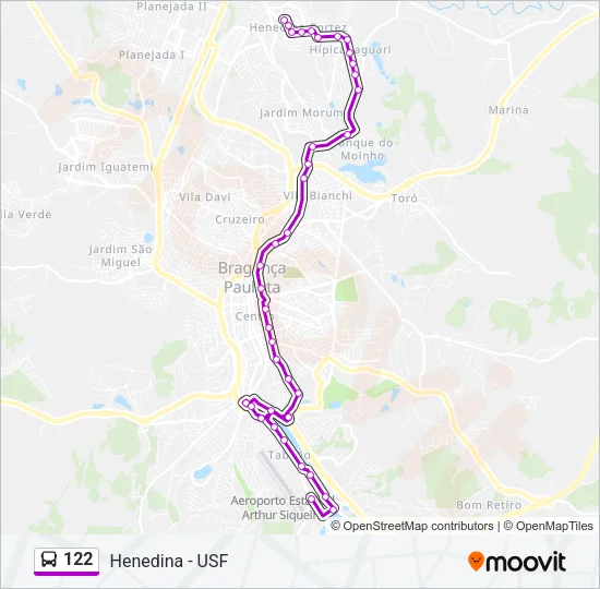 122 Bus Line Map
