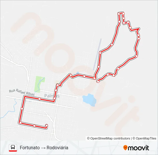 003 FORTUNATO / RODOVIÁRIA Bus Line Map