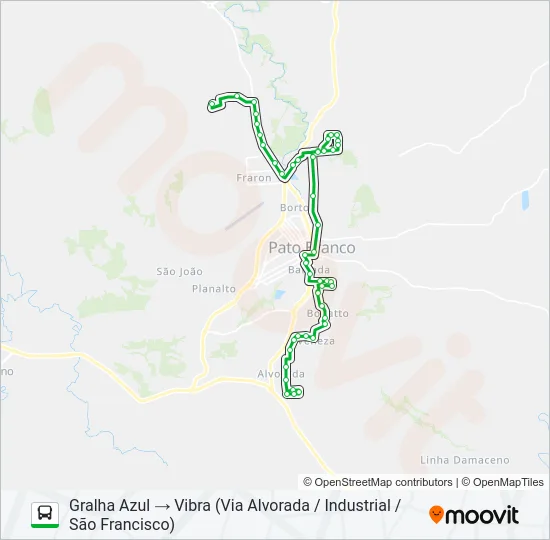 201 GRALHA AZUL / VIBRA Bus Line Map