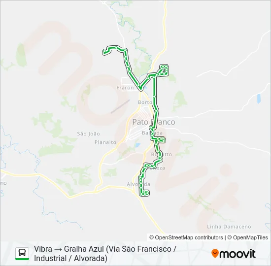 201 GRALHA AZUL / VIBRA Bus Line Map