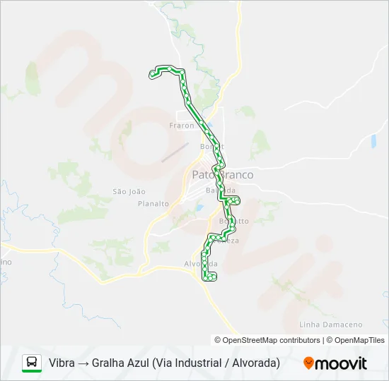 201 GRALHA AZUL / VIBRA Bus Line Map