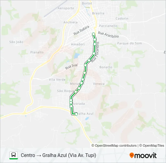 201 GRALHA AZUL / VIBRA Bus Line Map