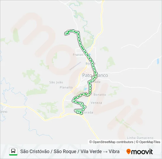 205 SÃO CRISTÓVÃO / VIBRA Bus Line Map