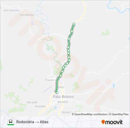 302 PLANALTO / ATLAS Bus Line Map