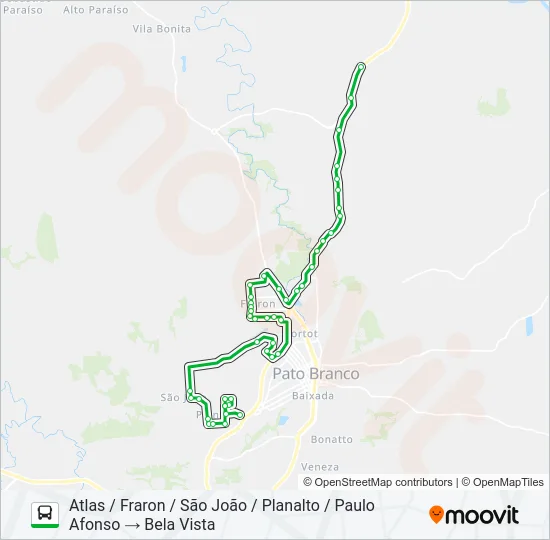 302 PLANALTO / ATLAS Bus Line Map