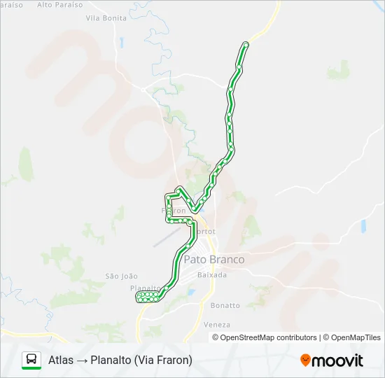 302 PLANALTO / ATLAS (EXTRA) Bus Line Map