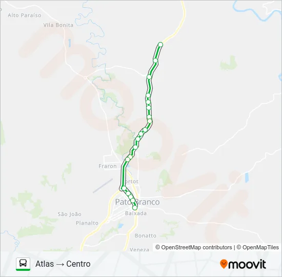 302 PLANALTO / ATLAS (EXTRA) Bus Line Map