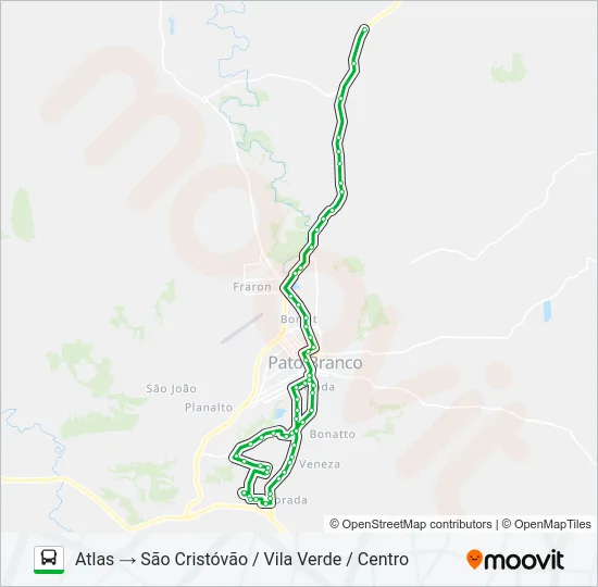 305 SÃO CRISTÓVÃO / ATLAS Bus Line Map