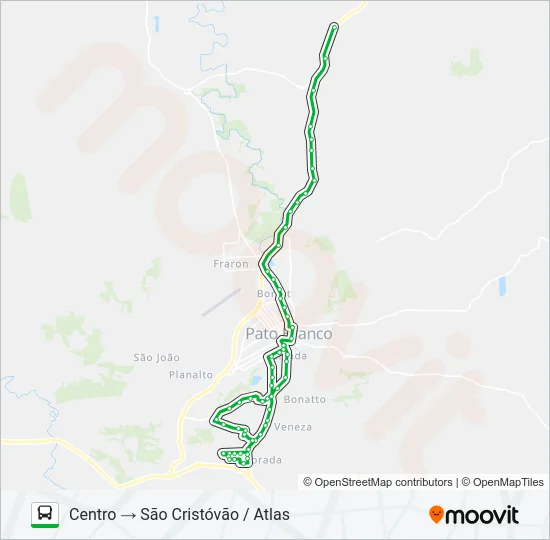 305 SÃO CRISTÓVÃO / ATLAS Bus Line Map