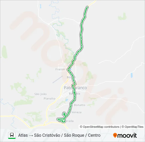 305 SÃO CRISTÓVÃO / ATLAS Bus Line Map