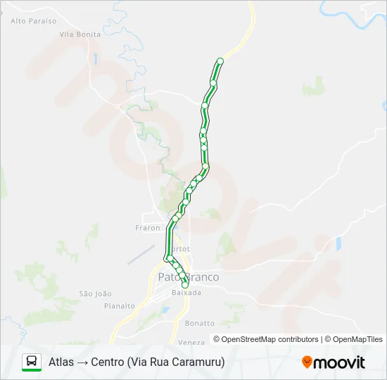 301 GRALHA AZUL / ATLAS (CENTRO) Bus Line Map