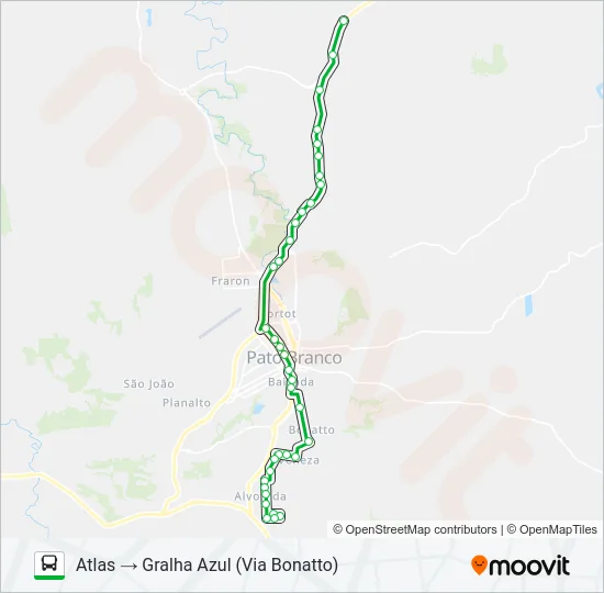 301 GRALHA AZUL / ATLAS (CENTRO) Bus Line Map