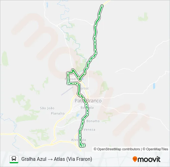 301 GRALHA AZUL / ATLAS (CENTRO) Bus Line Map