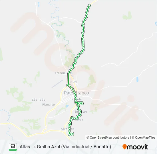 301 GRALHA AZUL / ATLAS (CENTRO) Bus Line Map