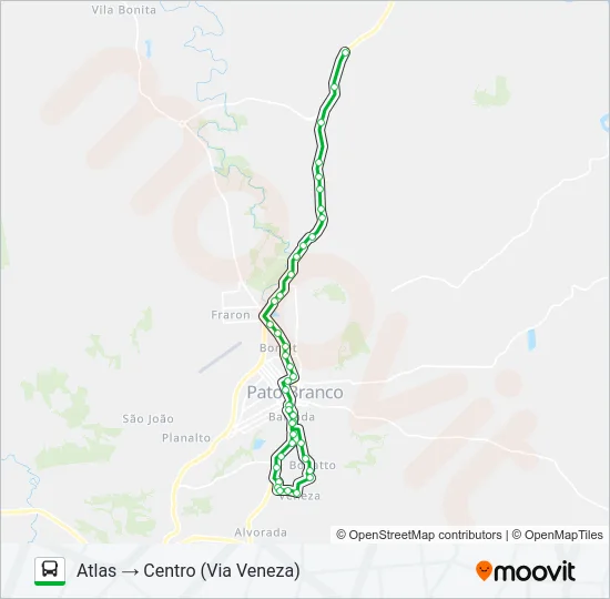 301 GRALHA AZUL / ATLAS (CENTRO) EXTRA Bus Line Map
