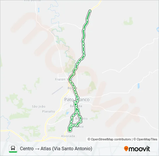 301 GRALHA AZUL / ATLAS (CENTRO) EXTRA Bus Line Map