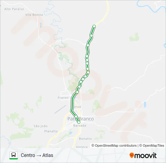 301 GRALHA AZUL / ATLAS (CENTRO) EXTRA Bus Line Map