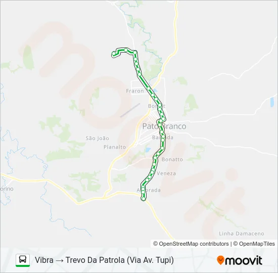 206 CENTRO / VIBRA (PARQUE INDUSTRIAL 03) Bus Line Map