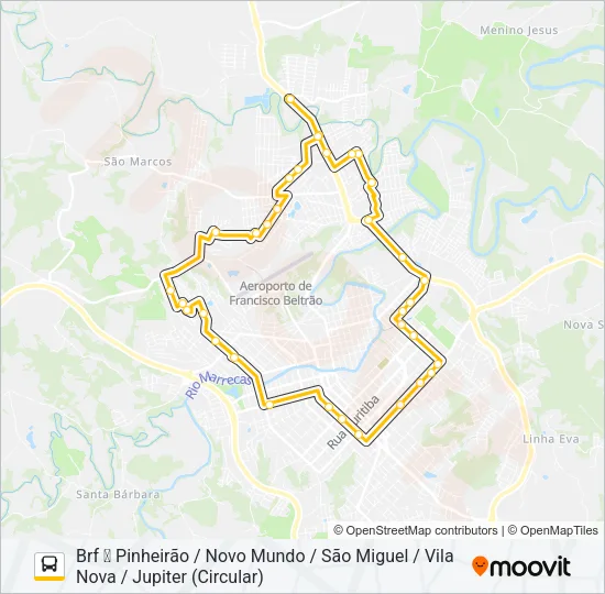 014 INTERBAIRROS Bus Line Map
