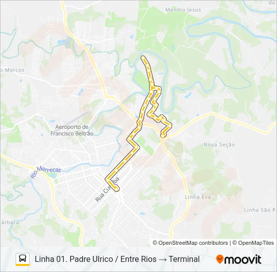 01 VILA NOVA Bus Line Map