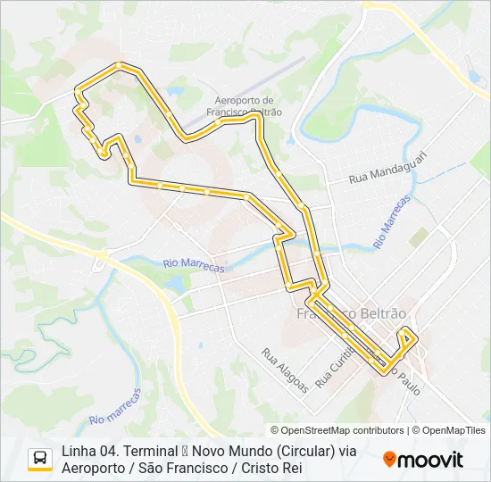04 NOVO MUNDO Bus Line Map