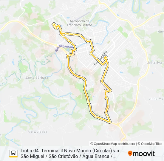 04 NOVO MUNDO Bus Line Map