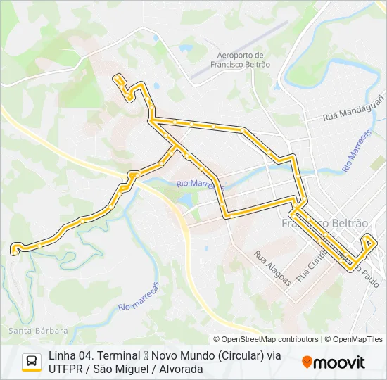 04 NOVO MUNDO Bus Line Map